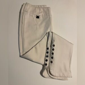 White Pants with Button Detail